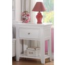 The appearance of Lacey White 1 Drawer Nightstand designed by ACME in the modern / contemporary interior design. This white piece of furniture was selected by 1StopBedrooms from Lacey Collection to add a touch of cosiness and style into your home. Sku: 30598. Material: Wood.