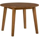 The appearance of Simplicity Round Drop Leaf Table In Honey designed by Jofran in the transitional interior design. This honey piece of furniture was selected by 1StopBedrooms from Simplicity Collection to add a touch of cosiness and style into your home. Sku: 352-28. Table Top Shape: Round. Material: Rubberwood. Size: 42".
