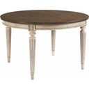 The appearance of Southbury Fossil and Parchment Extendable Round Dining Table designed by American Drew in the modern / contemporary interior design. This brown piece of furniture was selected by 1StopBedrooms from Southbury Collection to add a touch of cosiness and style into your home. Sku: 513-701. Table Top Shape: Round. Material: Wood. Size: 50".