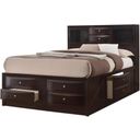 Crown Mark Emily King Captain's Storage Bed in Dark Cherry