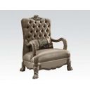 The appearance of Dresden Living Room Chair in Bone Velvet and Gold Patina designed by ACME in the transitional interior design. This gold piece of furniture was selected by 1StopBedrooms from Dresden Collection to add a touch of cosiness and style into your home. Sku: 52092. Material: Velvet.