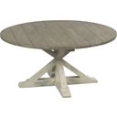 The appearance of Reclamation Place Dark Tobacco Round Cocktail Table designed by Hammary in the modern / contemporary interior design. This brown piece of furniture was selected by 1StopBedrooms from Reclamation Place Collection to add a touch of cosiness and style into your home. Sku: 523-911W. Material: Wood.