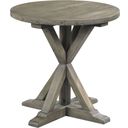 The appearance of Reclamation Place Sundried Natural Round End Table designed by Hammary in the transitional interior design. This gray piece of furniture  was selected by 1StopBedrooms from Reclamation Place Collection to add a touch of cosiness and style into your home. Sku: 523-918. Material: Wood.