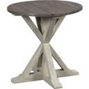 The appearance of Reclamation Place Brown Trestle Round End Table designed by Hammary in the traditional interior design. This brown piece of furniture was selected by 1StopBedrooms from Reclamation Place Collection to add a touch of cosiness and style into your home. Sku: 523-918W. Material: Wood.