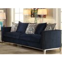 The appearance of Phaedra Blue Sofa designed by ACME in the rustic / southwestern interior design. This blue piece of furniture was selected by 1StopBedrooms from Phaedra Collection to add a touch of cosiness and style into your home. Sku: 52830. Material: Fabric. Key Features: Nailhead Trim.