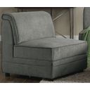 The appearance of Bois Gray Velvet Modular Armless Chair designed by ACME in the modern / contemporary interior design. This gray piece of furniture was selected by 1StopBedrooms from Bois Collection to add a touch of cosiness and style into your home. Sku: 53780. Material: Upholstery.