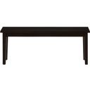 The appearance of Simplicity 48 Inch Bench In Espresso Brown designed by Jofran in the transitional interior design. This espresso brown piece of furniture was selected by 1StopBedrooms from Simplicity Collection to add a touch of cosiness and style into your home. Sku: 552-14KD. Material: Acacia.