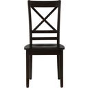 Simplicity Cross Back Dining Chair Set of 2 In Espresso Brown