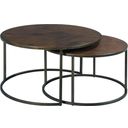 The appearance of Sanford Acid Washed Copper Top Round Cocktail Table designed by Hammary in the traditional interior design. This brown piece of furniture  was selected by 1StopBedrooms from Sanford Collection to add a touch of cosiness and style into your home. Sku: 553-911. Material: Metal.