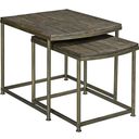 The appearance of Leone Weathered Barn Nesting End Table designed by Hammary in the traditional interior design. This brown piece of furniture was selected by 1StopBedrooms from Leone Collection to add a touch of cosiness and style into your home. Sku: 563-917. Material: Wood.