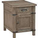 The appearance of Foundry Chairside Table designed by Kincaid in the country / farmhouse interior design. This brown piece of furniture  was selected by 1StopBedrooms from Foundry Collection to add a touch of cosiness and style into your home. Sku: 59-026. Material: Wood.
