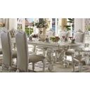 The appearance of Versailles Bone White 120" Extendable Dining Table designed by ACME in the rustic / southwestern interior design. This white piece of furniture was selected by 1StopBedrooms from Versailles Collection to add a touch of cosiness and style into your home. Sku: 61130T;61131ST. Material: Wood. Table Top Shape: Rectangular. Size: 46" x 120".