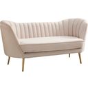 The appearance of Margo Velvet Loveseat In Cream designed by Meridian in the modern / contemporary interior design. This cream velvet piece of furniture  was selected by 1StopBedrooms from Margo Collection to add a touch of cosiness and style into your home. Sku: 622Cream-L. Material: Velvet.