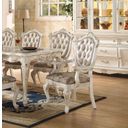 The appearance of Acme Chantelle Arm Chair in Rose Gold and Pearl White (Set of 2) designed by ACME in the rustic / southwestern interior design. This pearl white piece of furniture was selected by 1StopBedrooms from Chantelle Collection to add a touch of cosiness and style into your home. Sku: 63543. Material: Vinyl.