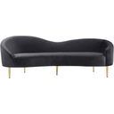 The appearance of Ritz Velvet Sofa In Grey designed by Meridian in the modern / contemporary interior design. This grey piece of furniture  was selected by 1StopBedrooms from Ritz Collection to add a touch of cosiness and style into your home. Sku: 659Grey-S. Material: Velvet.