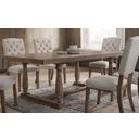 The appearance of Bernard Weathered Oak Dining Table designed by ACME in the transitional interior design. This brown piece of furniture was selected by 1StopBedrooms from Bernard Collection to add a touch of cosiness and style into your home. Sku: 66185. Material: Wood. Table Top Shape: Rectangular. Size: 42" x 84".
