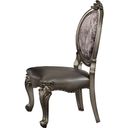 The appearance of Versailles Silver Antique Platinum Side Chair Set of 2 designed by ACME in the rustic / southwestern interior design. This silver piece of furniture was selected by 1StopBedrooms from Versailles Collection to add a touch of cosiness and style into your home. Sku: 66822. Material: Vinyl.