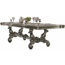 The appearance of Versailles Antique Platinum Extendable Dining Table designed by ACME in the rustic / southwestern interior design. This antique platinum piece of furniture was selected by 1StopBedrooms from Versailles Collection to add a touch of cosiness and style into your home. Sku: 66830T;66831ST. Material: Wood. Table Top Shape: Rectangular. Size: 46" x 136".
