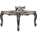The appearance of Versailles Antique Platinum Counter Height Dining Table designed by ACME in the rustic / southwestern interior design. This silver piece of furniture was selected by 1StopBedrooms from Versailles Collection to add a touch of cosiness and style into your home. Sku: 66835. Material: Wood. Table Top Shape: Rectangular. Size: 55" x 55".