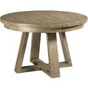 The appearance of Plank Road Stone Button Extendable Round Dining Table designed by Kincaid in the modern / contemporary interior design. This brown piece of furniture  was selected by 1StopBedrooms from Plank Road Collection to add a touch of cosiness and style into your home. Sku: 706-701S. Table Top Shape: Round. Material: Wood. Size: 50".