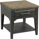 Plank Road Charcoal Artisans Rectangular Drawer End Table