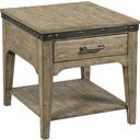 The appearance of Plank Road Stone Artisans Rectangular Drawer End Table designed by Kincaid in the modern / contemporary interior design. This brown piece of furniture was selected by 1StopBedrooms from Plank Road Collection to add a touch of cosiness and style into your home. Sku: 706-915S. Material: Wood.