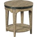 The appearance of Plank Road Stone Artisans Round End Table designed by Kincaid in the modern / contemporary interior design. This brown piece of furniture was selected by 1StopBedrooms from Plank Road Collection to add a touch of cosiness and style into your home. Sku: 706-920S. Material: Wood.