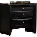The appearance of Crown Mark Furniture Emily Nightstand in Black designed by Crown Mark in the modern / contemporary interior design. This black piece of furniture  was selected by 1StopBedrooms from Emily Collection to add a touch of cosiness and style into your home. Sku: B4280-2. Material: Wood.