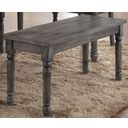 The appearance of Wallace Weathered Gray Bench designed by ACME in the transitional interior design. This red piece of furniture was selected by 1StopBedrooms from Wallace Collection to add a touch of cosiness and style into your home. Sku: 71438. Material: Wood.