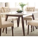 The appearance of Gasha White Marble and Walnut Dining Table designed by ACME in the transitional interior design. This white piece of furniture was selected by 1StopBedrooms from Gasha Collection to add a touch of cosiness and style into your home. Sku: 72820. Material: Stone. Table Top Shape: Rectangular. Size: 67".