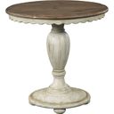 The appearance of Weatherford Cornsilk Accent Table designed by Kincaid in the transitional interior design. This cream piece of furniture was selected by 1StopBedrooms from Weatherford Collection to add a touch of cosiness and style into your home. Sku: 75-020. Material: Wood.