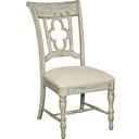 The appearance of Weatherford Cornsilk Vintage Pine Side Chair Set of 2 designed by Kincaid in the transitional interior design. This cream piece of furniture was selected by 1StopBedrooms from Weatherford Collection to add a touch of cosiness and style into your home. Sku: 75-061. Material: Fabric.