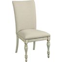 The appearance of Weatherford Cornsilk Tasman Upholstered Chair Set of 2 designed by Kincaid in the transitional interior design. This cream piece of furniture was selected by 1StopBedrooms from Weatherford Collection to add a touch of cosiness and style into your home. Sku: 75-065. Material: Fabric.