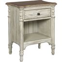The appearance of Weatherford Cornsilk Open Nightstand designed by Kincaid in the transitional interior design. This cream piece of furniture was selected by 1StopBedrooms from Weatherford Collection to add a touch of cosiness and style into your home. Sku: 75-143. Material: Wood.