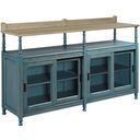 The appearance of Litchfield Blue Denim Dorset Credenza designed by American Drew in the modern / contemporary interior design. This blue piece of furniture was selected by 1StopBedrooms from Litchfield Collection to add a touch of cosiness and style into your home. Sku: 750-858B. Material: Wood.
