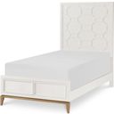 The appearance of Chelsea Twin Panel Bed In White and Gold designed by Legacy Classic in the transitional interior design. This white piece of furniture was selected by 1StopBedrooms from Chelsea Collection to add a touch of cosiness and style into your home. Sku: N7810-4103;N7810-4113;N7810-4900. Bed Type: Panel Bed. Material: Wood. Bed Size: Twin.