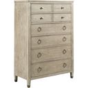 The appearance of Vista Midland Oyster Chest designed by American Drew in the transitional interior design. This cream piece of furniture was selected by 1StopBedrooms from Vista Collection to add a touch of cosiness and style into your home. Sku: 803-215. Material: Wood.