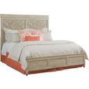 The appearance of Vista Altamonte Oyster Queen Panel Bed designed by American Drew in the transitional interior design. This cream piece of furniture was selected by 1StopBedrooms from Vista Collection to add a touch of cosiness and style into your home. Sku: 803-323;803-324;803-R42. Bed Type: Panel Bed. Material: Wood. Bed Size: Queen.