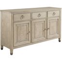 The appearance of Vista Meridien Oyster Buffet designed by American Drew in the transitional interior design. This brown piece of furniture  was selected by 1StopBedrooms from Vista Collection to add a touch of cosiness and style into your home. Sku: 803-856. Material: Wood.