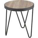 The appearance of Bage Weathered Gray Oak and Metal End Table designed by ACME in the industrial interior design. This red piece of furniture  was selected by 1StopBedrooms from Bage Collection to add a touch of cosiness and style into your home. Sku: 81737. Material: Metal.