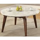 The appearance of Gasha White Marble and Walnut Coffee Table designed by ACME in the transitional interior design. This white piece of furniture was selected by 1StopBedrooms from Gasha Collection to add a touch of cosiness and style into your home. Sku: 82890. Material: Stone.