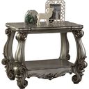 The appearance of Versailles Antique Platinum End Table designed by ACME in the rustic / southwestern interior design. This silver piece of furniture  was selected by 1StopBedrooms from Versailles Collection to add a touch of cosiness and style into your home. Sku: 86822. Material: Wood.