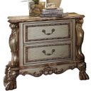 The appearance of Acme Dresden 2-Drawer Nightstand designed by ACME in the transitional interior design. This gold piece of furniture  was selected by 1StopBedrooms from Dresden Collection to add a touch of cosiness and style into your home. Sku: 23163. Material: Wood.