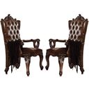 The appearance of Acme Versailles Arm Chair in L.Brown/Cherry Oak (Set of 2) designed by ACME in the rustic / southwestern interior design. This cherry oak piece of furniture was selected by 1StopBedrooms from Versailles Collection to add a touch of cosiness and style into your home. Sku: 61103. Material: Vinyl.