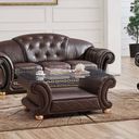 The appearance of Apolo Coffee Table (Brown) designed by ESF in the traditional interior design. This brown piece of furniture  was selected by 1StopBedrooms from Apolo Collection to add a touch of cosiness and style into your home. Sku: APOLOCTABLEBROWN. Material: Leather.