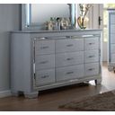 The appearance of Lillian Dresser designed by Crown Mark in the modern / contemporary interior design. This silver piece of furniture  was selected by 1StopBedrooms from Lillian Collection to add a touch of cosiness and style into your home. Sku: B7100-1. Material: Wood.