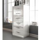 The appearance of Carmen Drawer Chest (White) designed by ESF in the modern / contemporary interior design. This white high gloss piece of furniture was selected by 1StopBedrooms from Carmen Collection to add a touch of cosiness and style into your home. Sku: CARMENCHESTWHITE. Material: MDF.