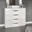 The appearance of Carmen Single Dresser (White) designed by ESF in the modern / contemporary interior design. This white high gloss piece of furniture was selected by 1StopBedrooms from Carmen Collection to add a touch of cosiness and style into your home. Sku: CARMENSDRESSERWHITE. Material: MDF.