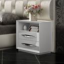 The appearance of Emporio Nightstand designed by ESF in the modern / contemporary interior design. This white high gloss piece of furniture was selected by 1StopBedrooms from Emporio Collection to add a touch of cosiness and style into your home. Sku: EMPORIONS. Material: MDF.