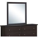 The appearance of Parker Mirror designed by Glory in the transitional interior design. This dark cappuccino piece of furniture  was selected by 1StopBedrooms from Parker Collection to add a touch of cosiness and style into your home. Sku: G1300-M-Mirror. Material: Wood.